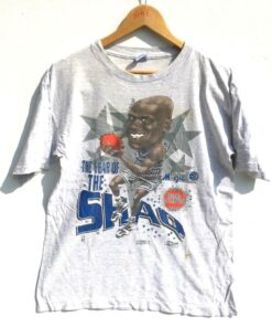 90s Shaquille O’ Neal Orlando Magic Champion Tshirt Pullover Hoodie Crewneck Sweatshirt Reprinted Full Color Full Size Gifts for NBA Fans