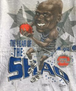 90s Shaquille O’ Neal Orlando Magic Champion Tshirt Pullover Hoodie Crewneck Sweatshirt Reprinted Full Color Full Size Gifts for NBA Fans
