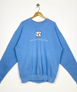 90s University Of North Carolina Tar Heels T-Shirt Sweatshirt Pullover Hoodie Reprinted Full Color Full Size Gift For NCAA Fans