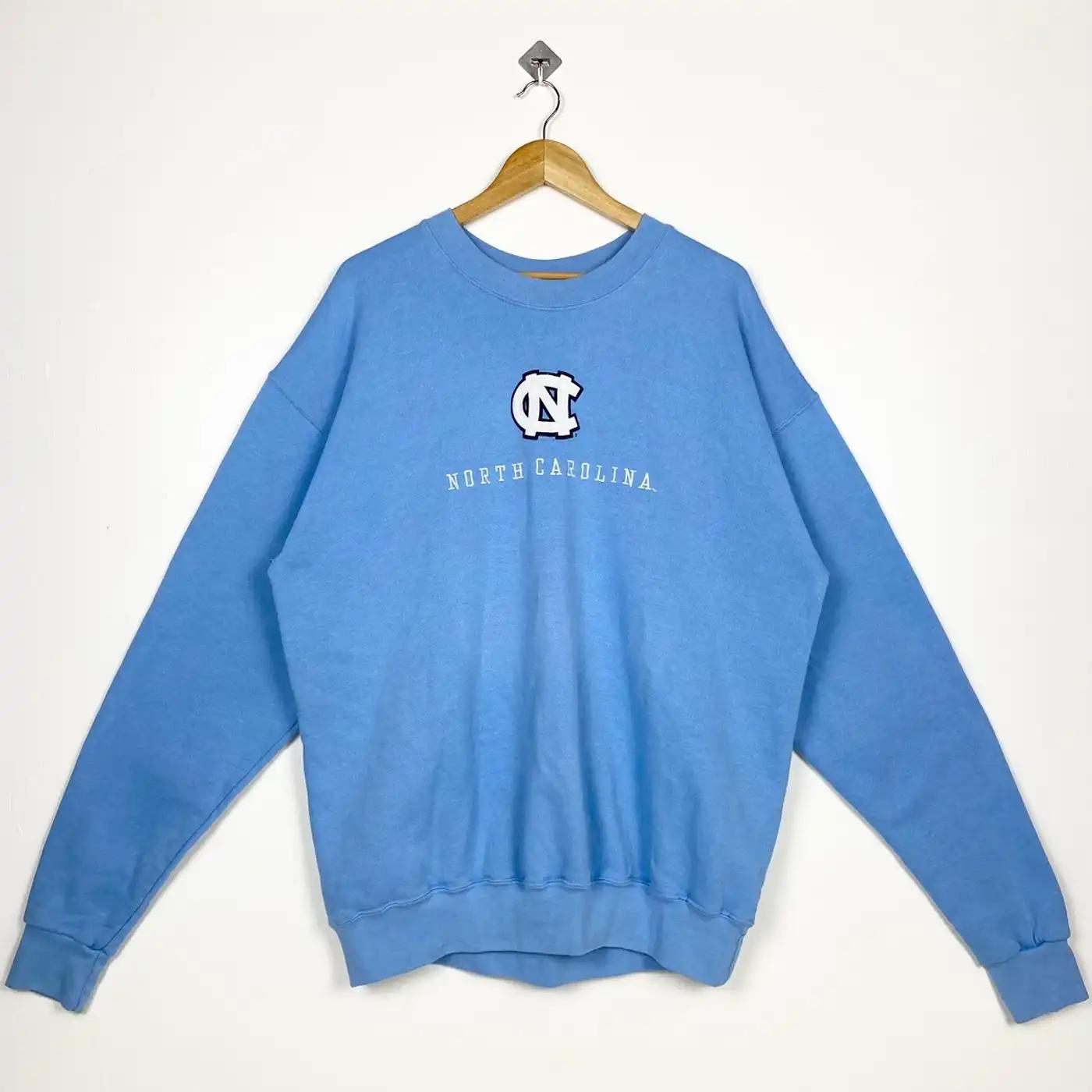 90s University Of North Carolina Tar Heels T-Shirt Sweatshirt Pullover Hoodie Reprinted Full Color Full Size Gift For NCAA Fans