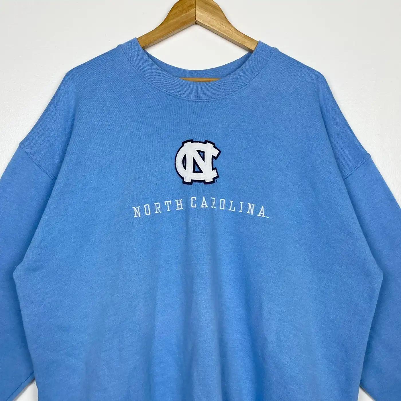 90s University Of North Carolina Tar Heels T-Shirt Sweatshirt Pullover Hoodie Reprinted Full Color Full Size Gift For NCAA Fans - Image 2