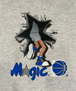 ‘90s Vintage Style NBA Orlando Magic Breakthrough Wizard Tshirt Hoodie Crewneck Sweatshirt Reprinted Full Color Full Size Gifts for NBA Fans