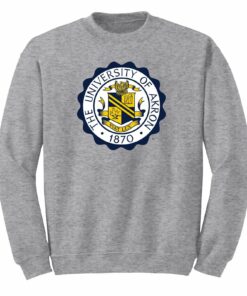 Akron Zips University Seal Licensed Shirt Sweatshirt Pullover Hoodie Reprinted Full Color Full Size