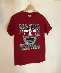 Alabama Crimson Tide 2012 Bcs National Championship T-Shirt Sweatshirt Pullover Hoodie Reprinted Full Color Full Size Gift For NCAA Fans
