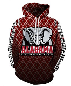 Alabama Crimson Tide 3D All Over Print Zip Up Hoodie Option Personalized Nfl Merchandise