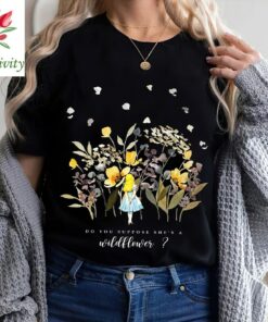 Alice in Wonderland Shirt, Disney Floral Shirt, Alice Princess Shirt, Disney Princess Shirt, alice in wonderland wildflower Shirt