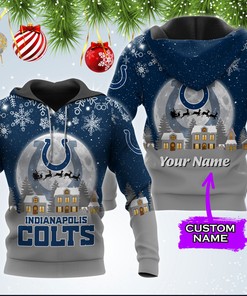 All Over Print Indianapolis Colts Christmas Hoodie With Zipper