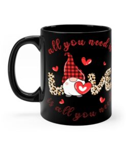 All You Need Is Love, Funny Valentine Mug, Gnome Valentine Mug, Love Gnomie, Funny Valentines Day