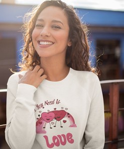 "All You Need is Love" Valentine's Day Sweatshirt - Unisex Crewneck Gift