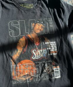 Allen Iverson Cover Tshirt Hoodie Crewneck Sweatshirt Reprinted Full Color Full Size Gifts for NBA Fans