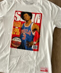 Allen Iverson Slam Magazine Cover Tshirt Hoodie Crewneck Sweatshirt Reprinted Full Color Full Size Gifts for NBA Fans