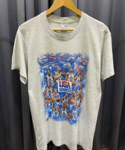 America’s Dream Team Usa Basketball Tshirt Pullover Hoodie Crewneck Sweatshirt Reprinted Full Color Full Size Gifts for NBA Fans