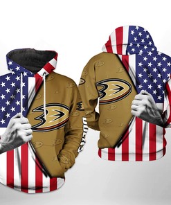 Anaheim Ducks 3D All Over Print Zip Up Hoodie Option Nhl Edition