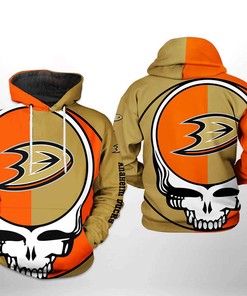 Anaheim Ducks Grateful Dead 3D All Over Print Zip Up Hoodie Option Nhl Edition