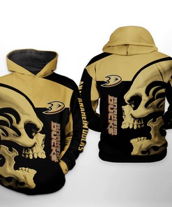 Anaheim Ducks Skull 3D All Over Print Zip Up Hoodie Option Nhl Edition