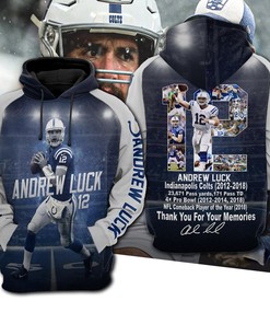 Andrew Luck 12 New England Patriots Thank You Hoodie, Customizable 3D All Over Print Hoodie With Zip Up Option