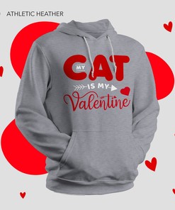 Animal Lover Cat Valentine Day for Gift ideas Mom Hoodie, Anti Valentines Day Oversized Streetwear Hoodie
