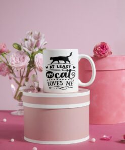 Anti Valentine Mug, Cat Loves Me Mug, Aesthetic Mug, Sassy Mug, Cups With Funny Sayings, Quote Coffee Mugs