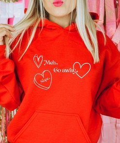 Anti-Valentine Hoodie for Singles, Funny Unisex VDay Hoodie, Anti-VDay Candy Heart Sweatshirt for Singles, Trendy Minimal VDay Shirt
