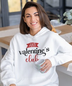 Anti-Valentine's Day Club Unisex Hoodie - Custom Holiday Outfit Gift