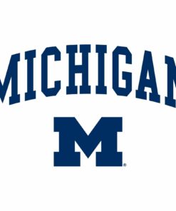 Arch Logo University of Michigan Wolverines Licensed Shirt Sweatshirt Pullover Hoodie Reprinted Full Color Full Size