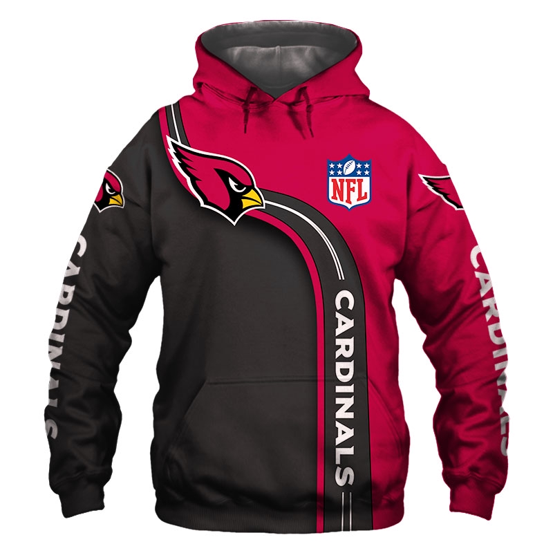 Arizona Cardinals Cute Design Hoodie, Customizable 3D All Over Print Hoodie With Zip Up Option