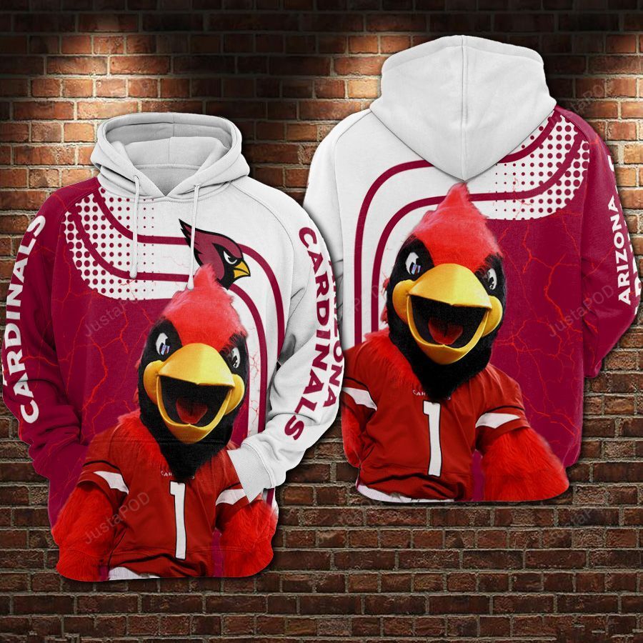 Arizona Cardinals Football Mascot 3D All Over Print Zip Up Hoodie Personalized Option Available