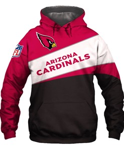 Arizona Cardinals Long Sleeve Hoodie, Customizable 3D All Over Print Hoodie With Zip Up Option For New Season