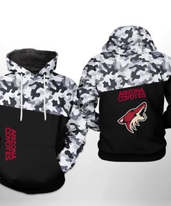 Arizona Coyotes Nhl Camo Veteran All Over Print Hoodie Zip Up Or Pullover