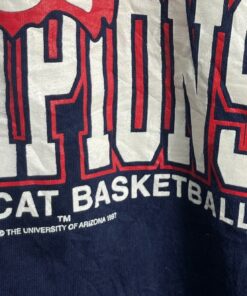 Arizona Wildcats Basketball NCAA Tshirt Sweatshirt Hoodie Crewneck Sweatshirt Pullover Reprinted Full Color Full Size Gifts for NCAA Fans