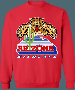 Arizona Wildcats Vintage NCAA Crewneck Sweatshirt Hoodie Shirt Gifts for Fans