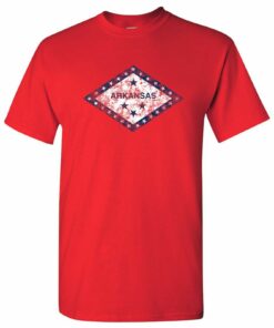 Arkansas State Flag - Hometown Pride Local Souvenir Basic Shirt Sweatshirt Pullover Hoodie Reprinted Full Color Full Size