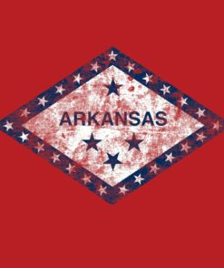 Arkansas State Flag - Hometown Pride Local Souvenir Basic Shirt Sweatshirt Pullover Hoodie Reprinted Full Color Full Size