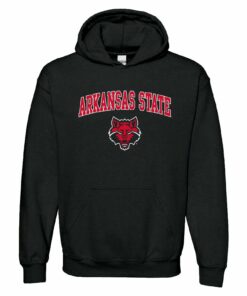 Arkansas State Red Wolves Arch Shirt Sweatshirt Pullover Hoodie Reprinted Full Color Full Size