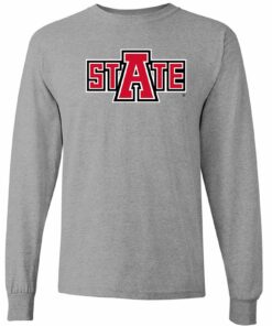 Arkansas State Red Wolves Secondary Logo Shirt Sweatshirt Pullover Hoodie Reprinted Full Color Full Size