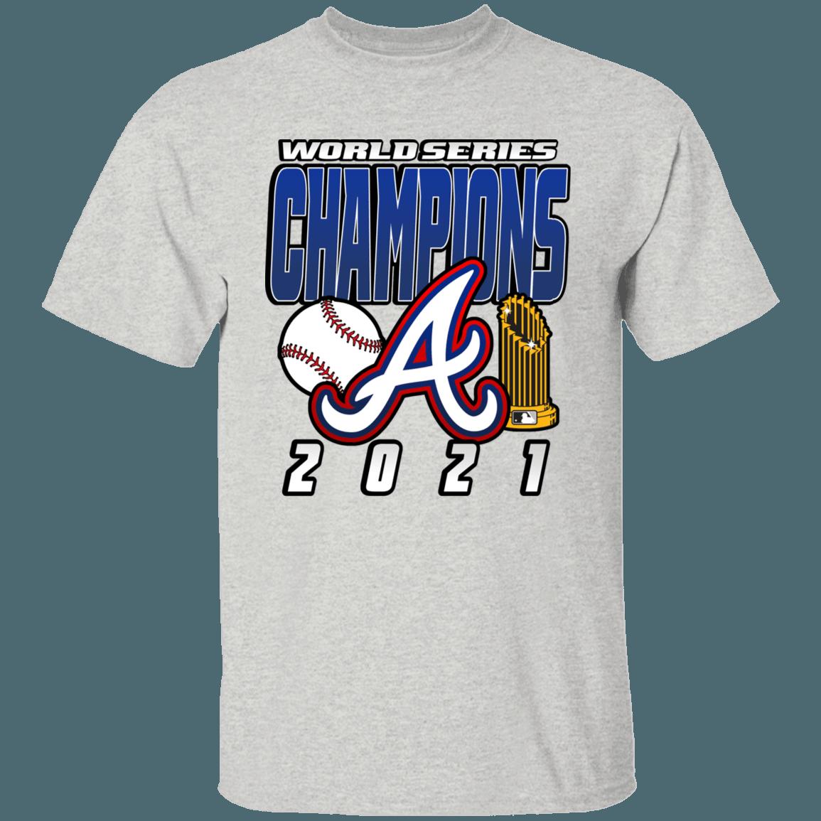 Atlanta Braves 2021 World Series Champions Retro MLB T-Shirt Sweatshirt Hoodie Gifts for Fans - Image 2