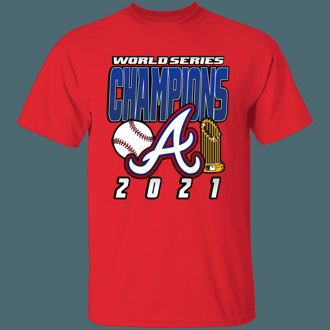 Atlanta Braves 2021 World Series Champions Retro MLB T-Shirt Sweatshirt Hoodie Gifts for Fans - Image 3
