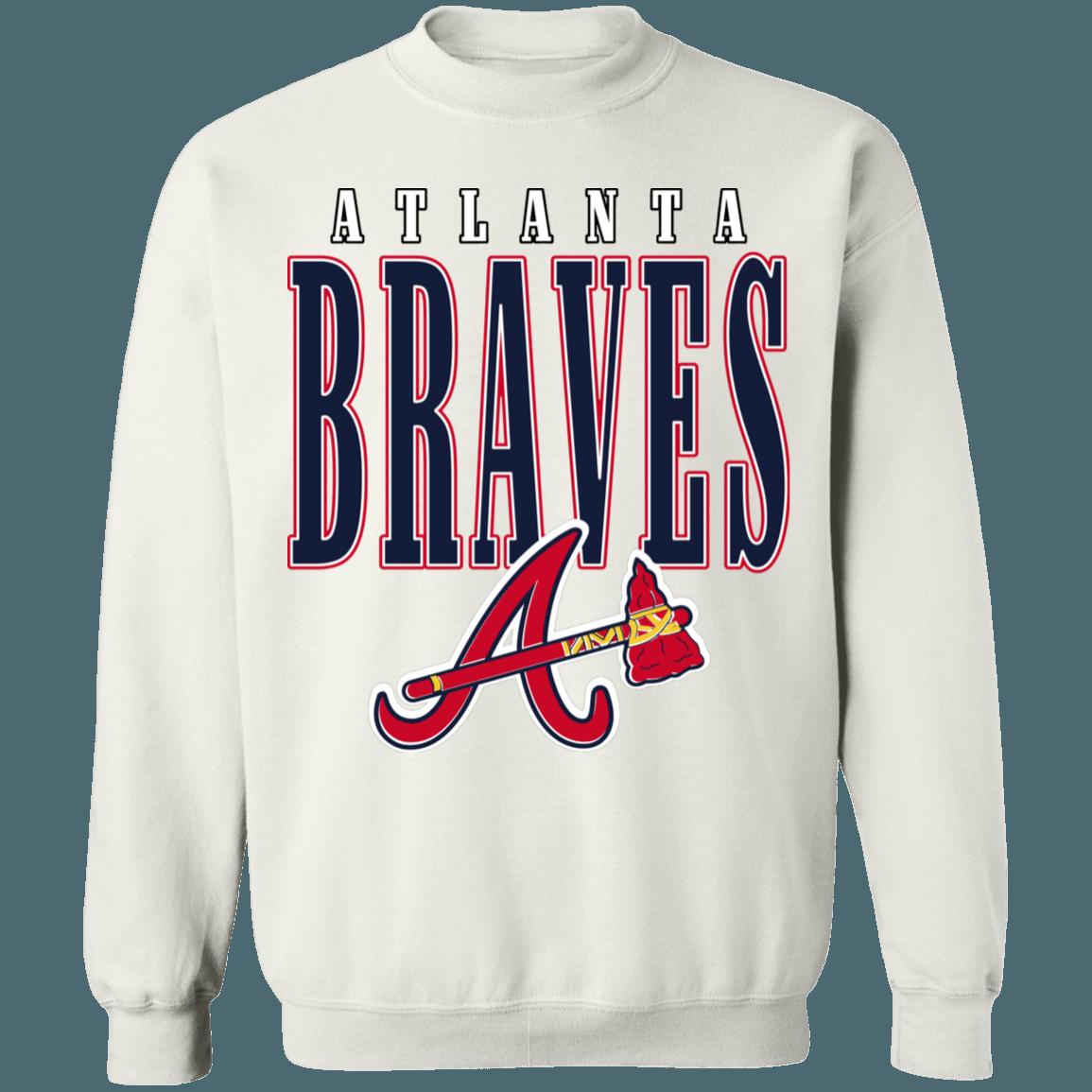 Atlanta Braves Vintage 90's MLB Crewneck Sweatshirt Hoodie Shirt Gifts for Fans - Image 4