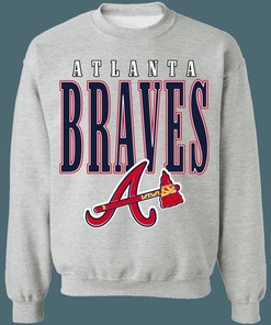 Atlanta Braves Vintage 90's MLB Crewneck Sweatshirt Hoodie Shirt Gifts for MLB Fans