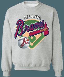 Atlanta Braves Vintage MLB Crewneck Sweatshirt Hoodie Shirt Gifts for Fans