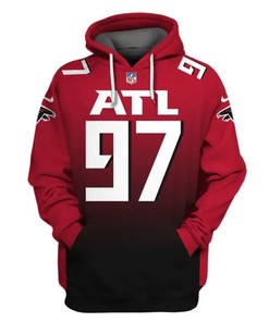 Atlanta Falcons 97 Jarrett Nfl 3D All Over Print Hoodie Zip Up Or Pullover
