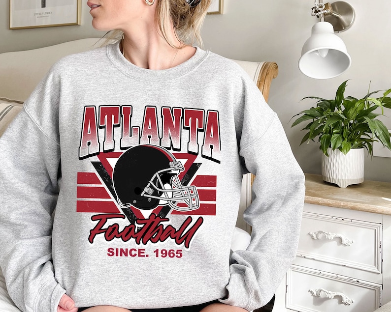 Atlanta Football Team Sweatshirt, Retro Atlanta Football Crewneck Sweatshirt, American Football Fan, NFL Shirt - Image 2