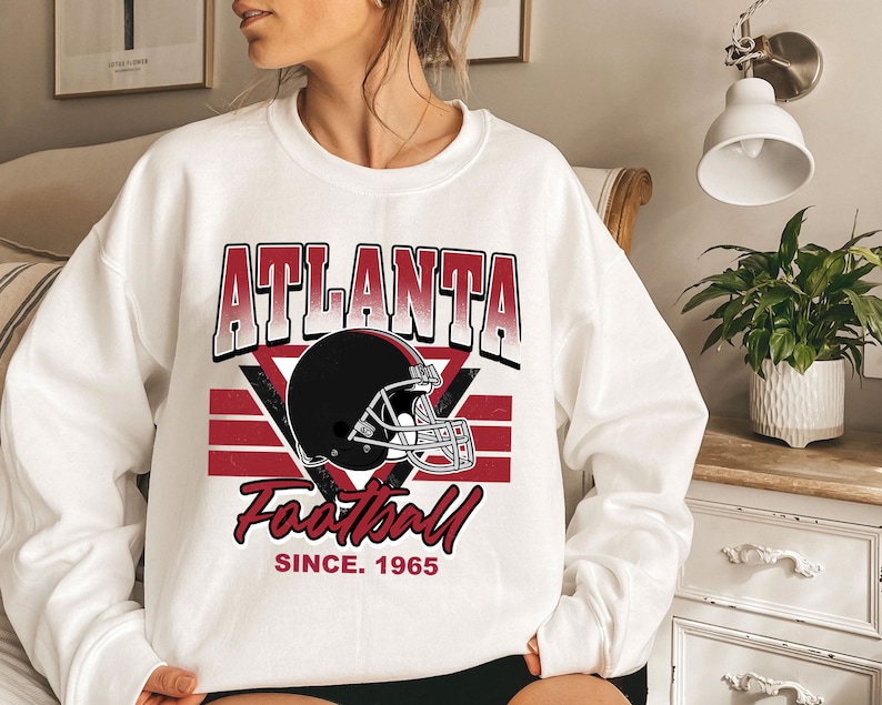 Atlanta Football Team Sweatshirt, Retro Atlanta Football Crewneck Sweatshirt, American Football Fan, NFL Shirt - Image 3