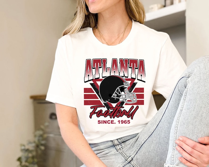 Atlanta Football Team Sweatshirt, Retro Atlanta Football Crewneck Sweatshirt, American Football Fan, NFL Shirt - Image 4