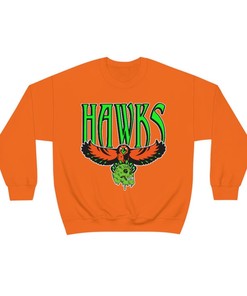 Atlanta Hawks HALLOWEEN Retro NBA Crewneck Sweatshirt Hoodie Shirt Gifts for Fans