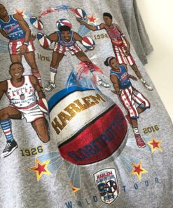 Authentic Harlem Globetrotters 90 Years World Tour Merch Tshirt Sweatshirt Hoodie Crewneck Sweatshirt Pullover Reprinted Full Color Full Size Gifts for NBA Fans