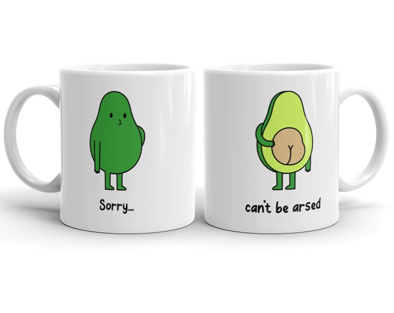 Avocado Mug, Funny Vegan Gift, Personalised Avocado Coffee Cup, Custom Vegan Mom Gift, Guacamole Coffee Lover Gift
