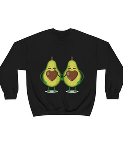 Avocado Themed Valentine's Day Unisex Crewneck Sweatshirt