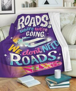 BTF Blanket Back To The Future Marty MCfly Delorean DMC BTTF Blanket