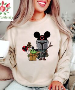 Baby Yoda Shirt, The Mandalorian Shirt, Star Wars Shirt, Grogu Shirt, Mandalorian Shirt, Mickey Balloon Shirt, Disney Star Wars Shirt